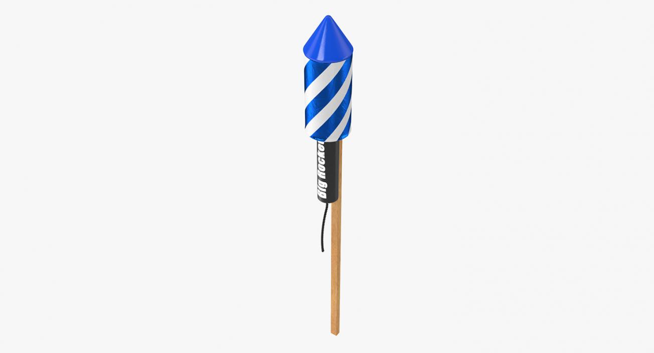 3D model Firework Rocket Blue