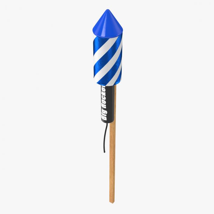 3D model Firework Rocket Blue