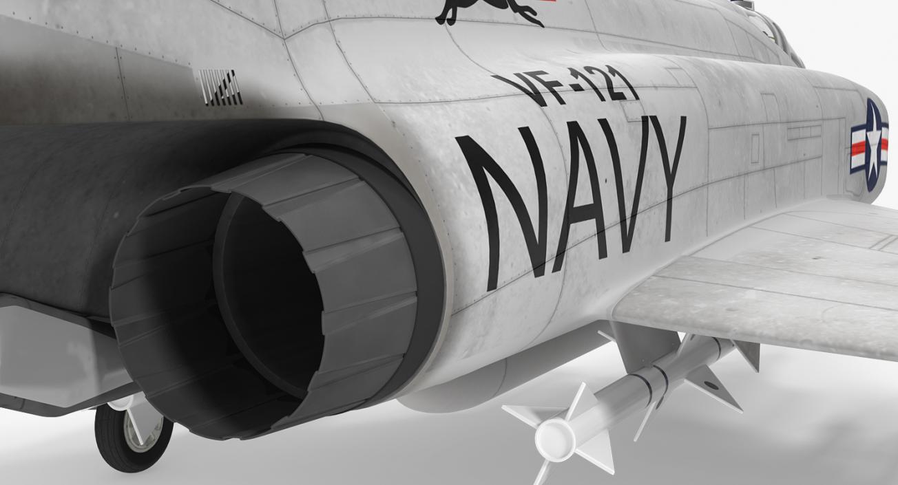 F-4 Phantom II US Navy Rigged 3D model