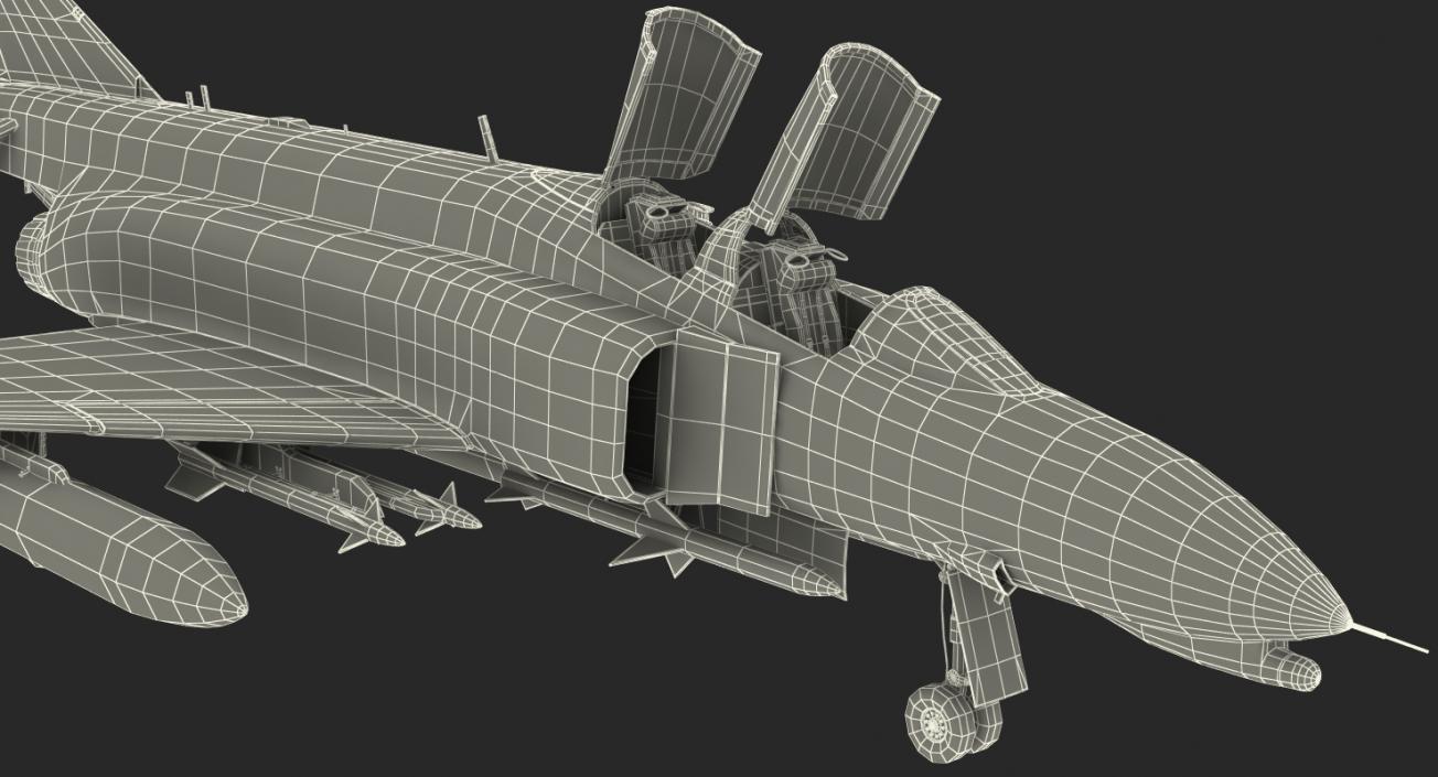 F-4 Phantom II US Navy Rigged 3D model