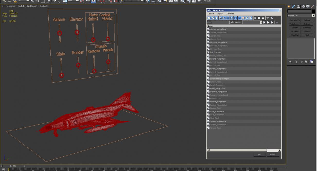 F-4 Phantom II US Navy Rigged 3D model