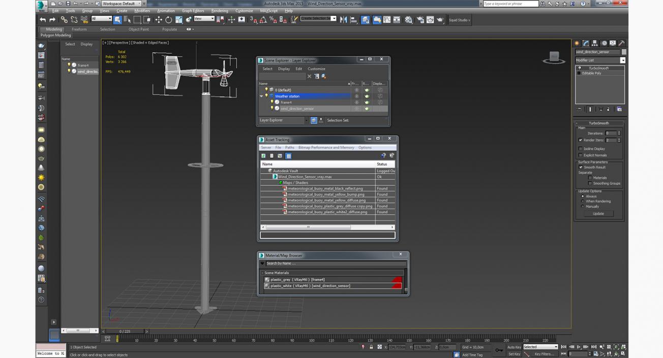 3D Wind Direction Sensor