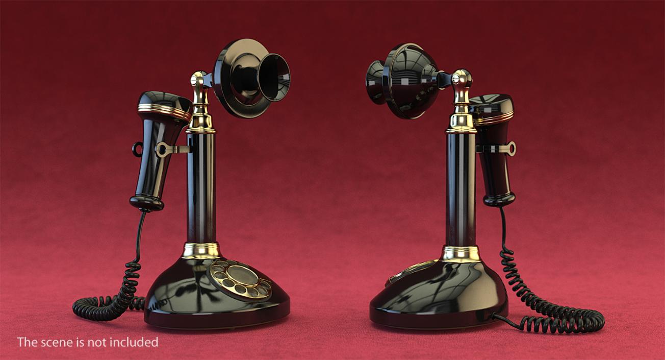 Vintage Candlestick Telephone 3D model