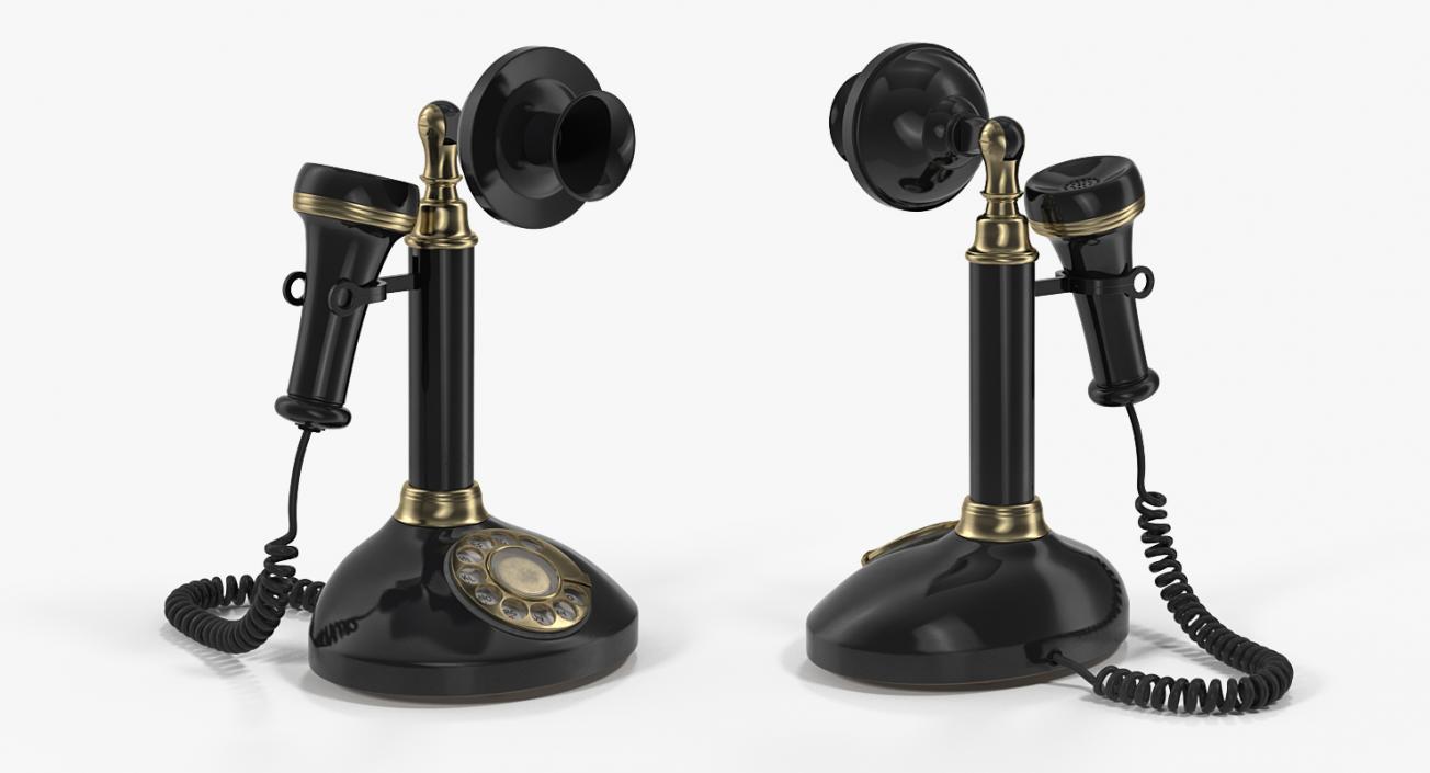 Vintage Candlestick Telephone 3D model