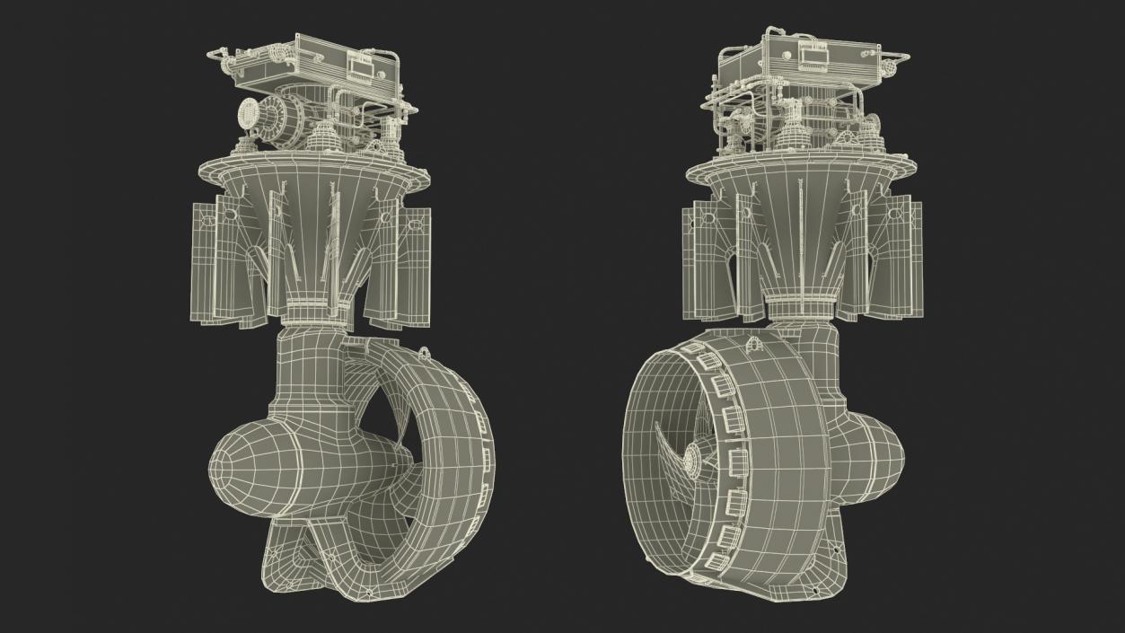 3D Ship Rudder Propeller 2 model