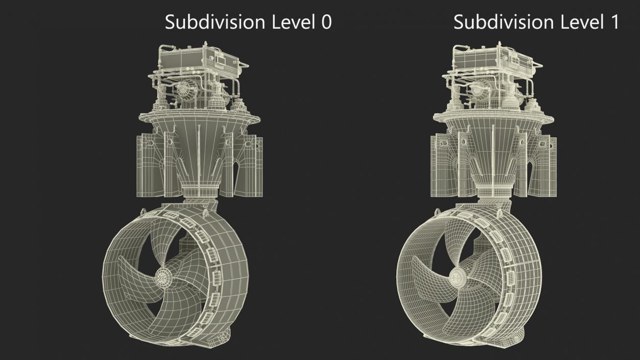 3D Ship Rudder Propeller 2 model