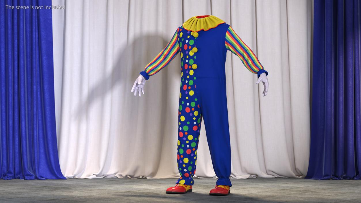 Carnival Clown Costume 3D