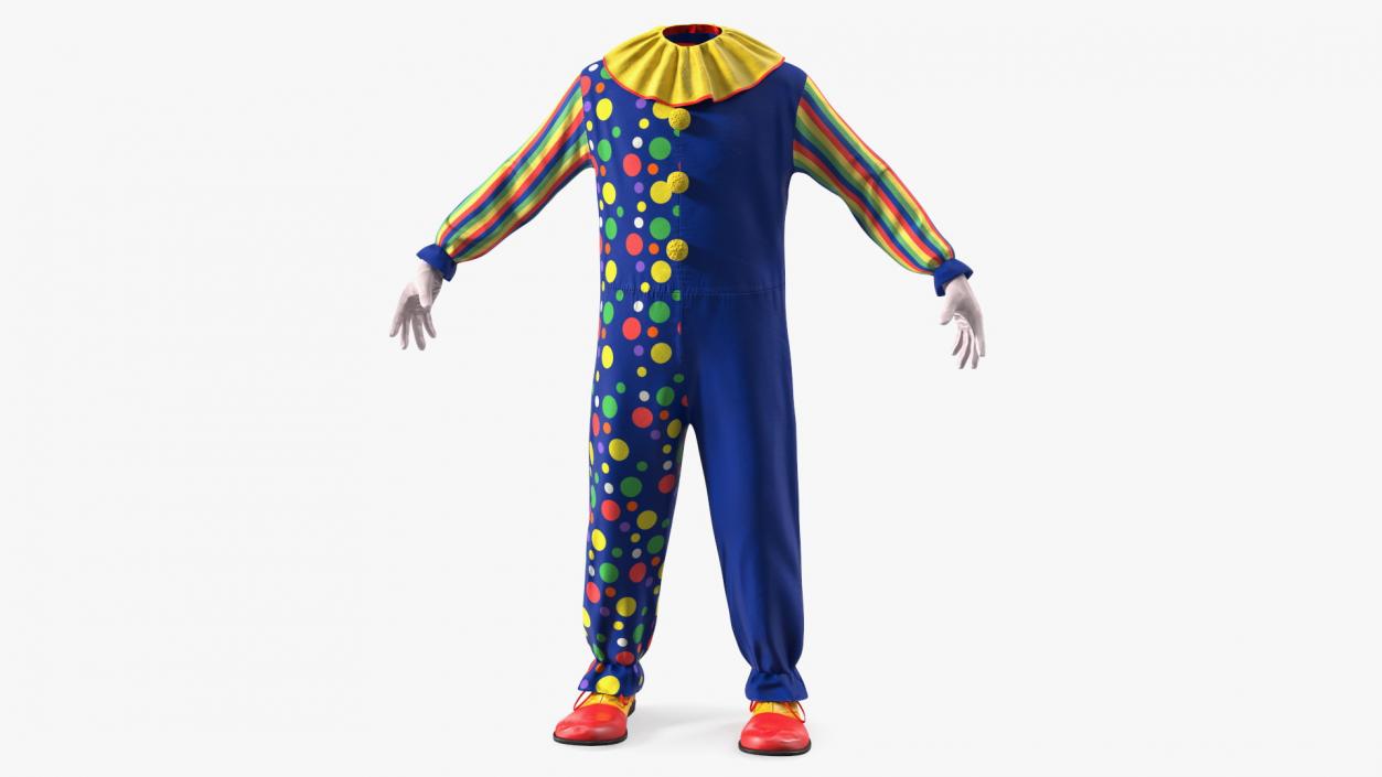 Carnival Clown Costume 3D