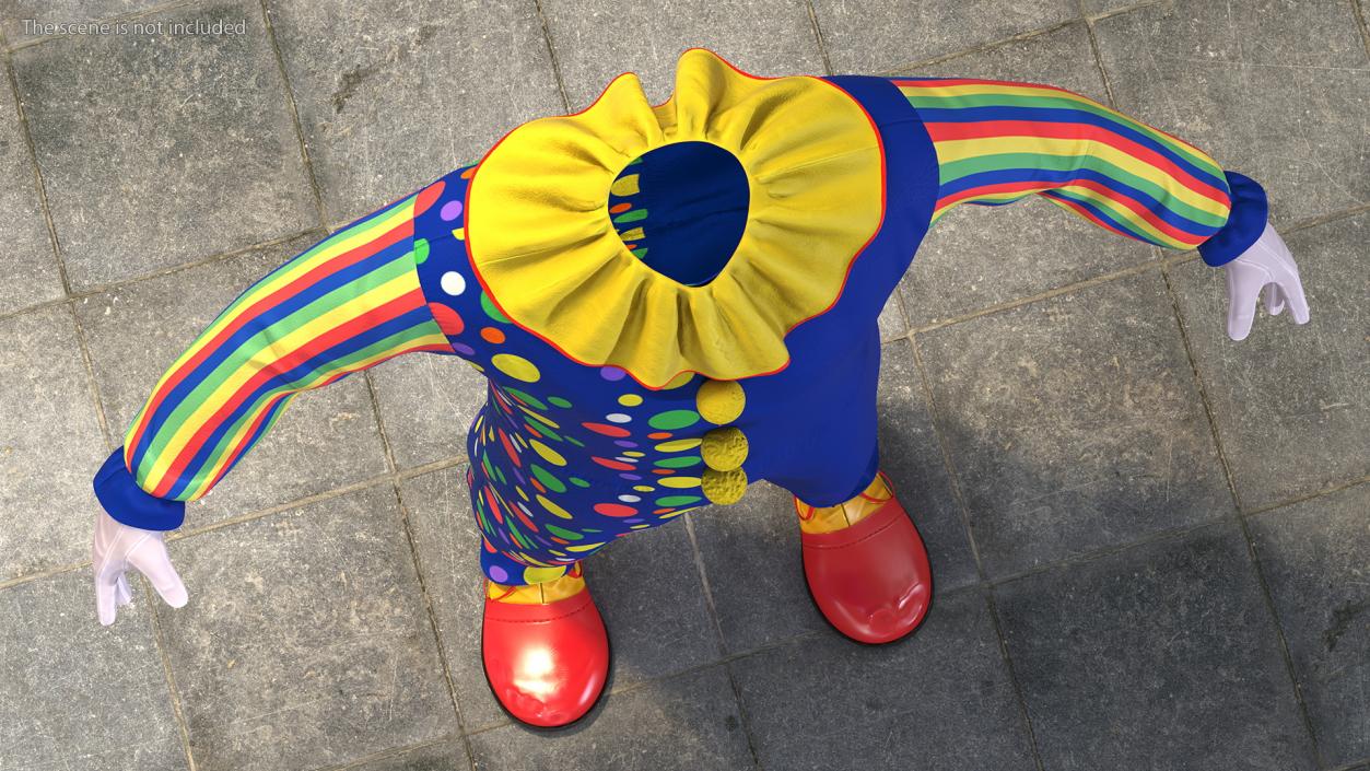 Carnival Clown Costume 3D