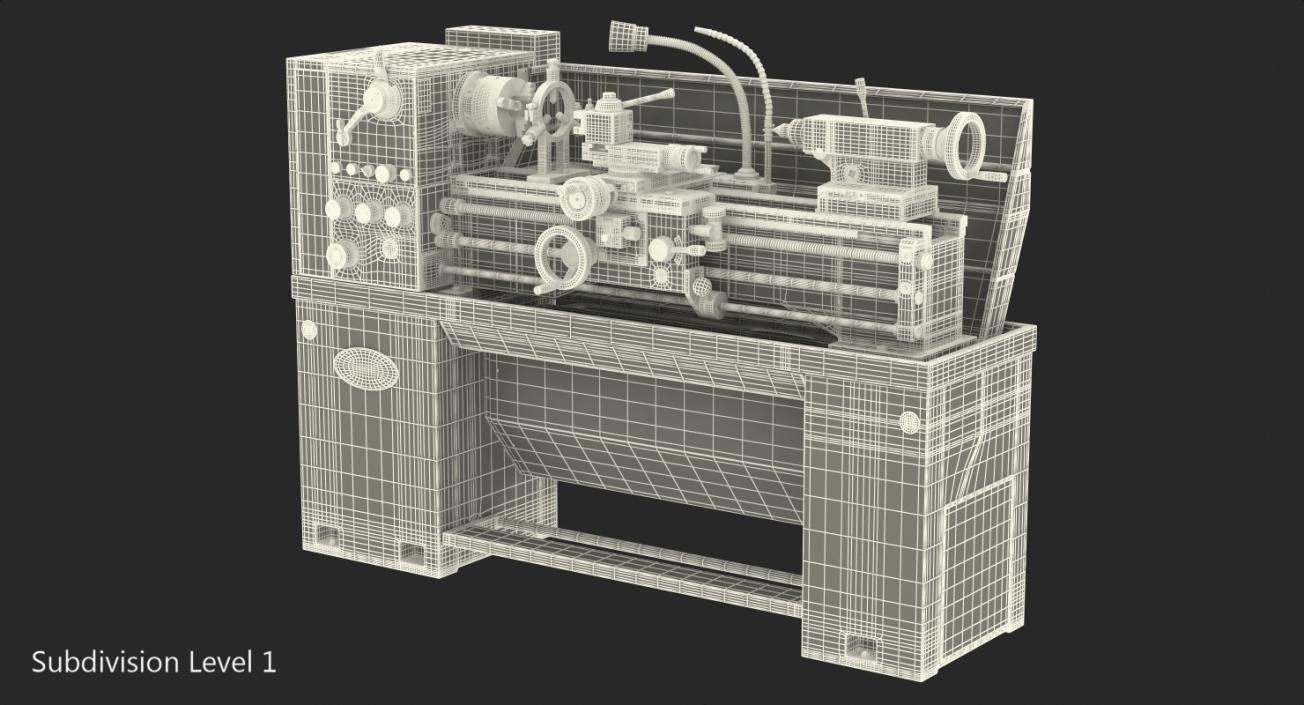3D model Gunsmithing Gearhead Lathe Grizzly G0709