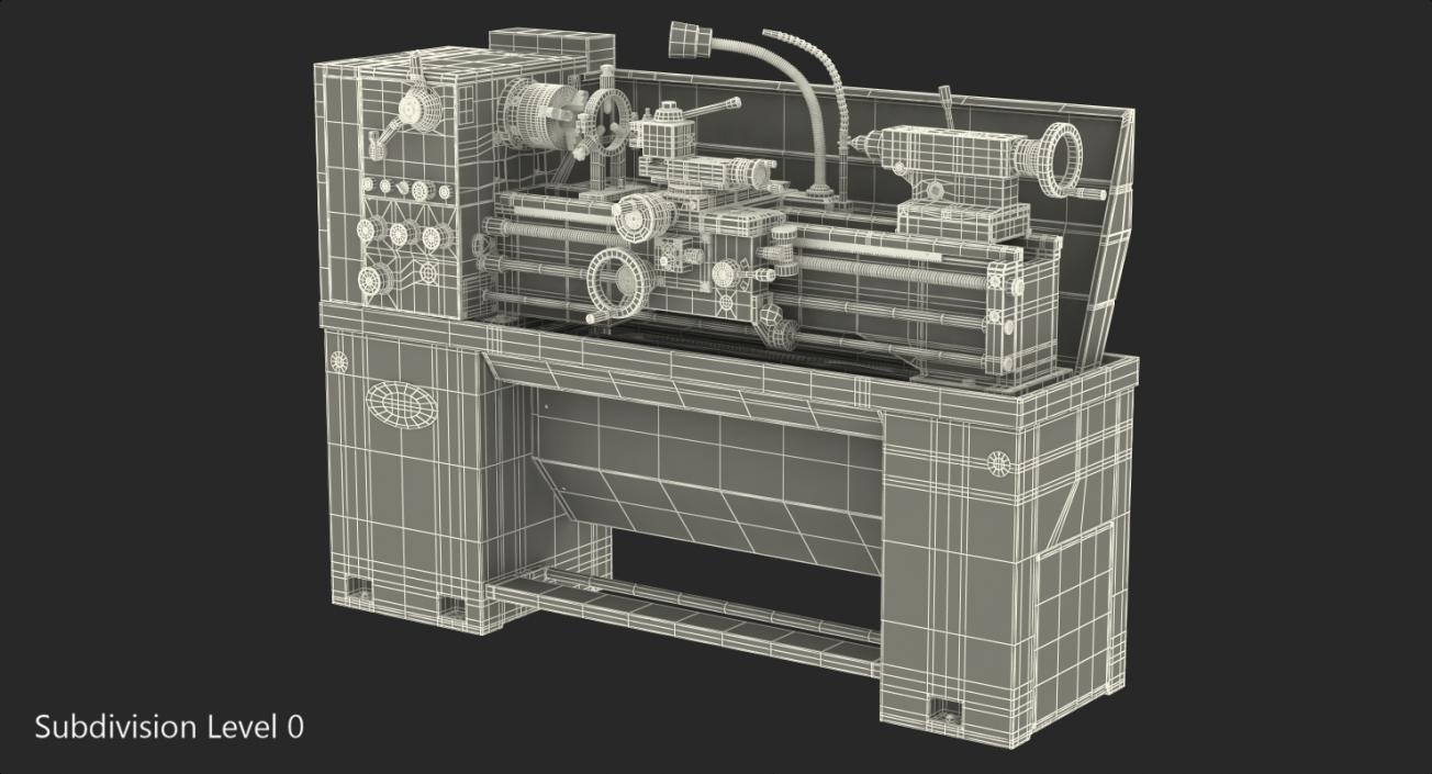 3D model Gunsmithing Gearhead Lathe Grizzly G0709