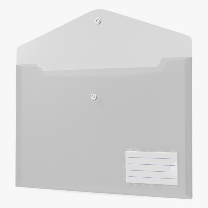 Clear Plastic Document Folder Open 3D model