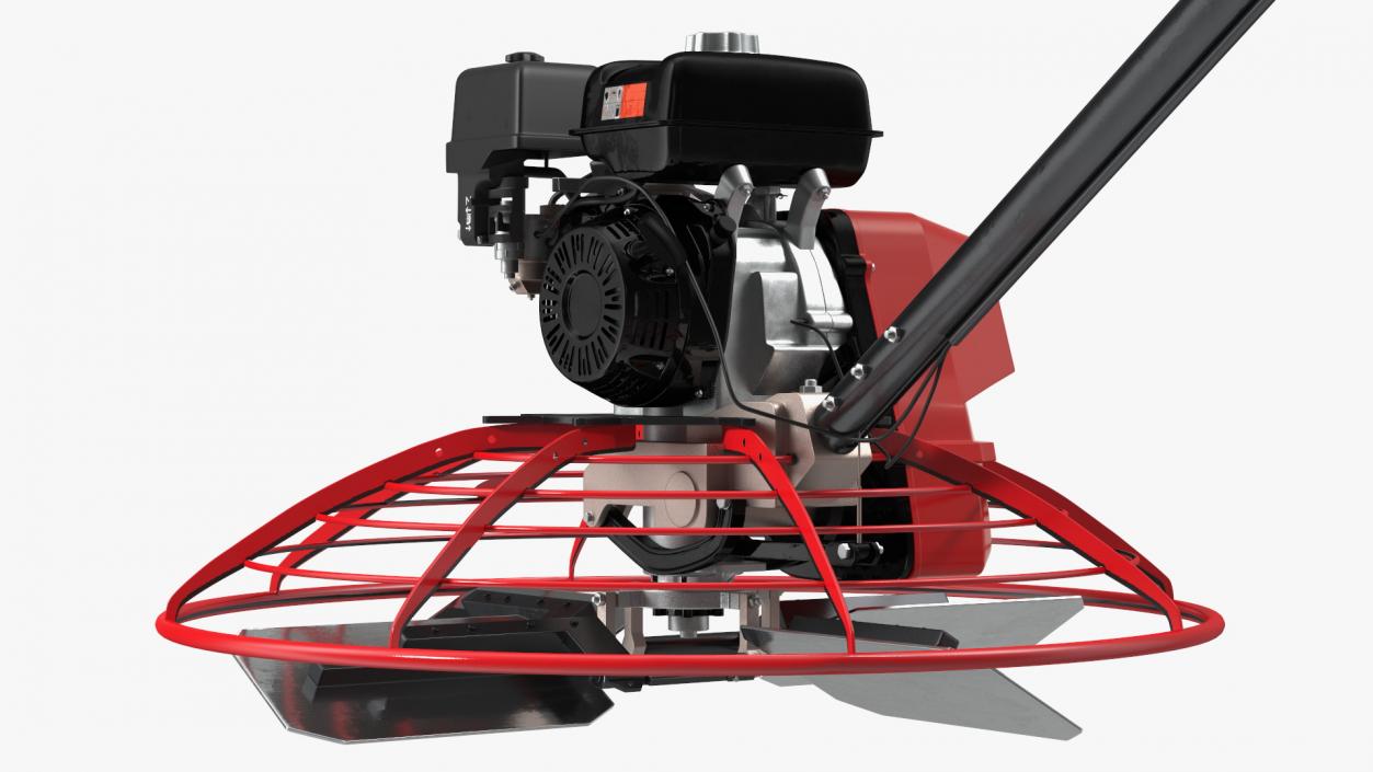 3D Concrete Power Trowel Machine Red model