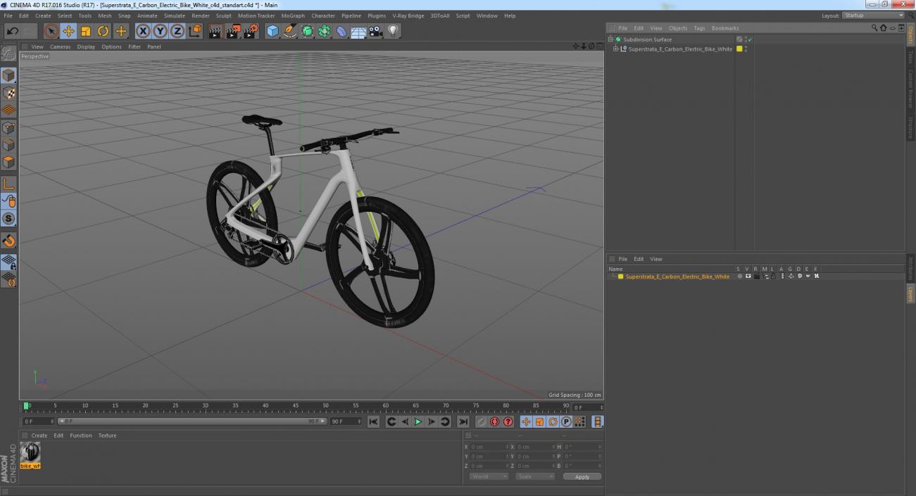 3D model Superstrata E Carbon Electric Bike White