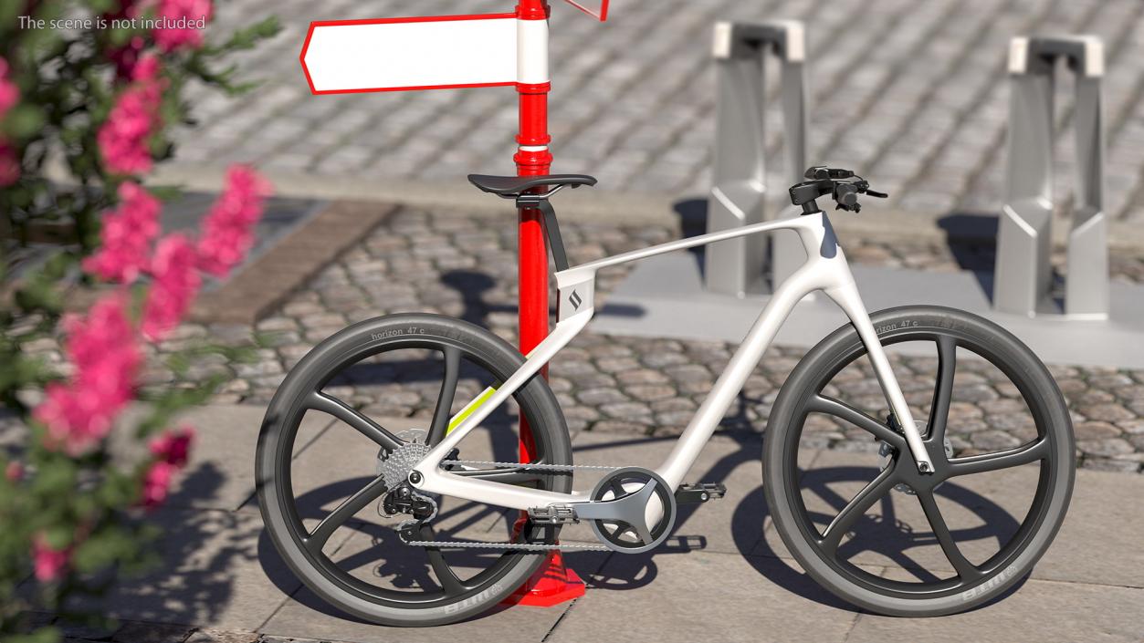 3D model Superstrata E Carbon Electric Bike White