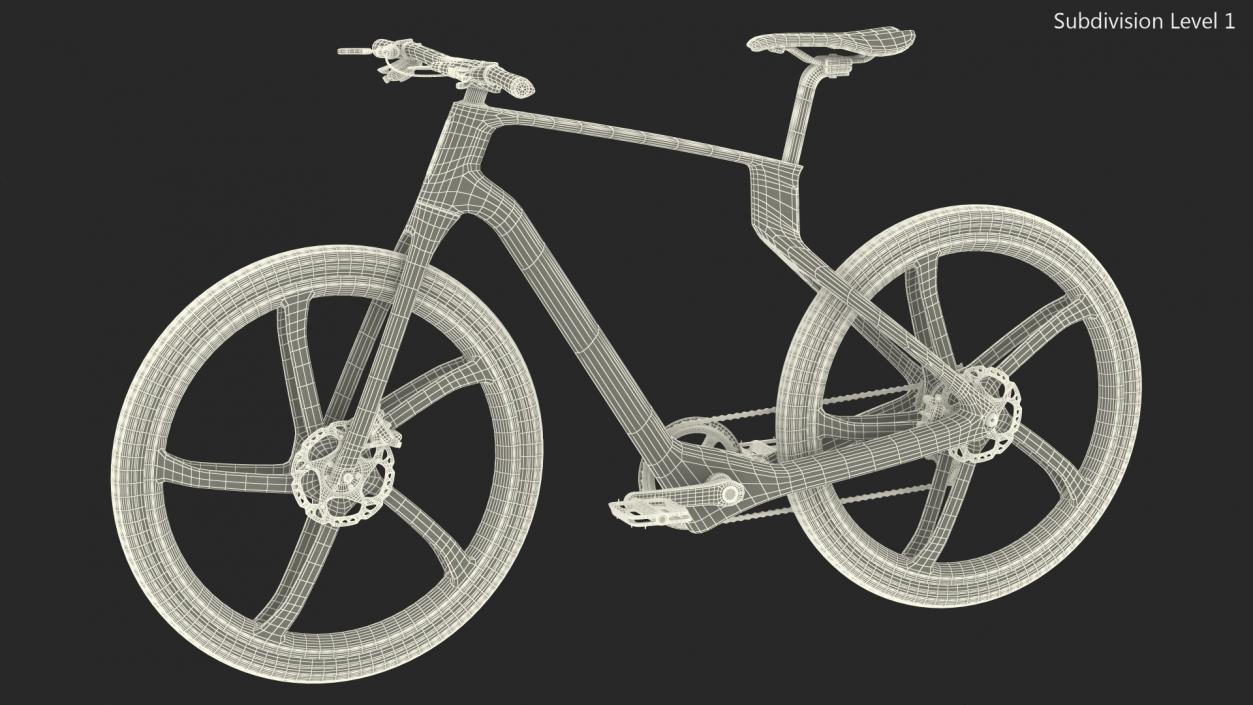 3D model Superstrata E Carbon Electric Bike White