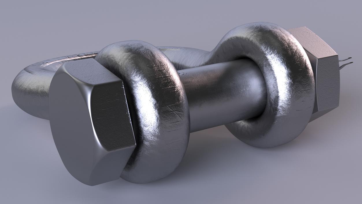 3D Aluminum Anchor Shackle model