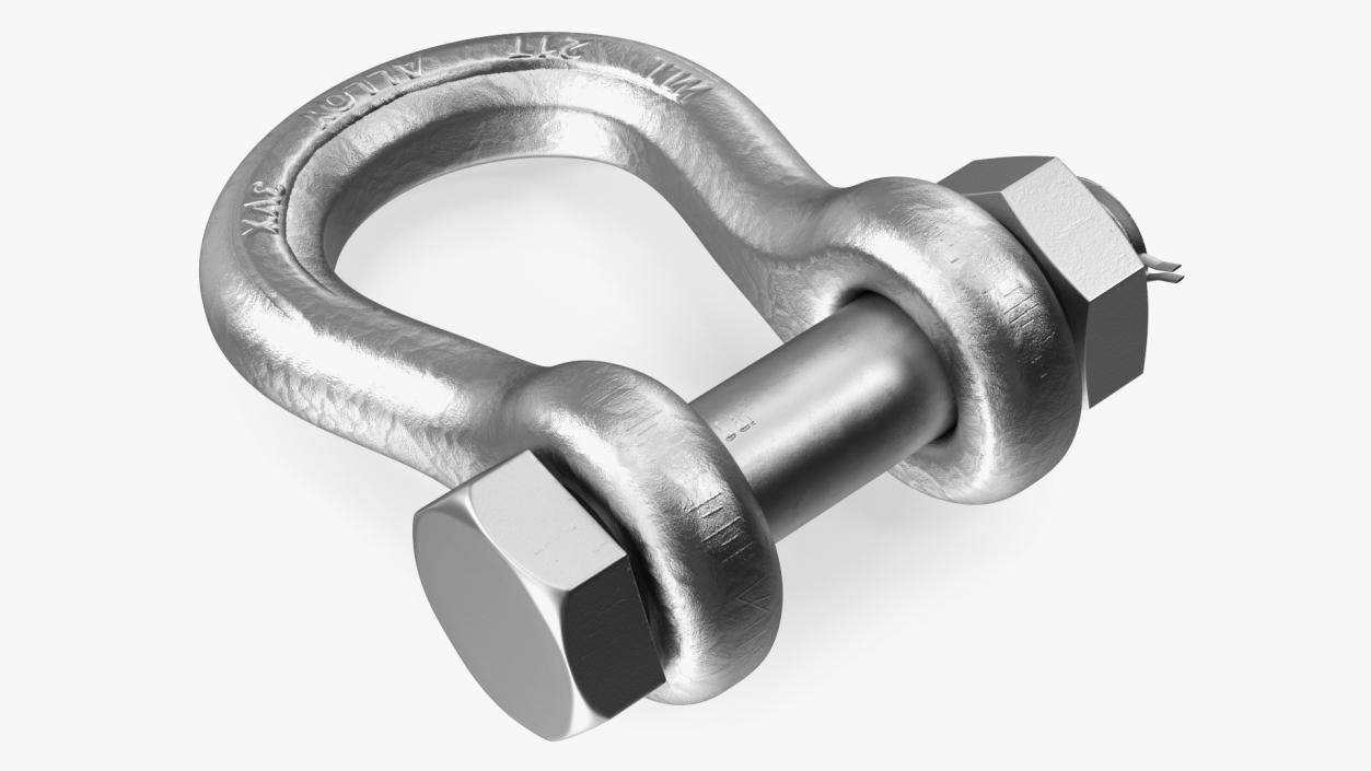 3D Aluminum Anchor Shackle model