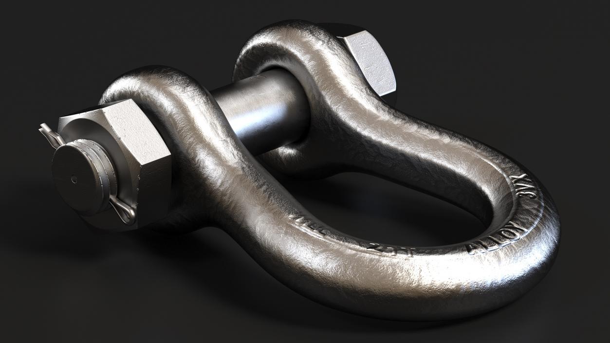 3D Aluminum Anchor Shackle model