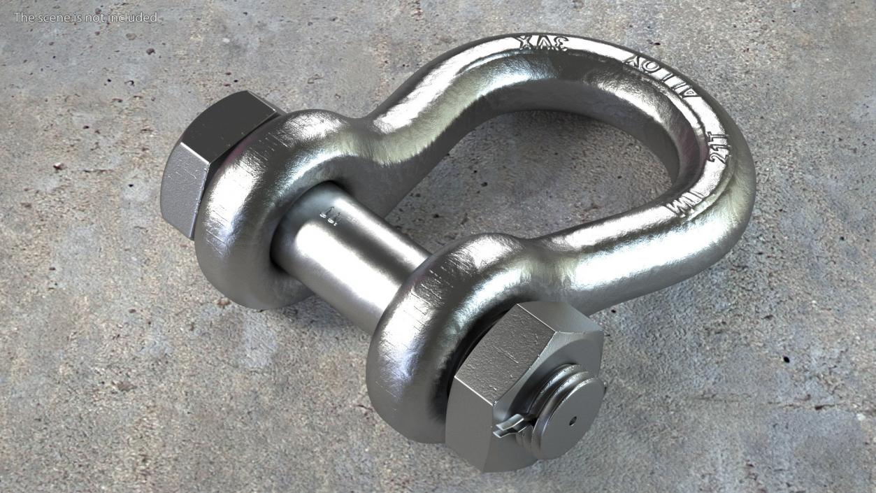 3D Aluminum Anchor Shackle model