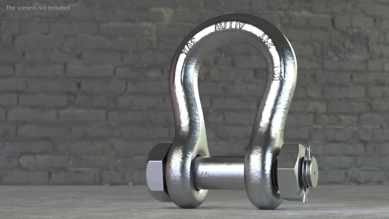 3D Aluminum Anchor Shackle model