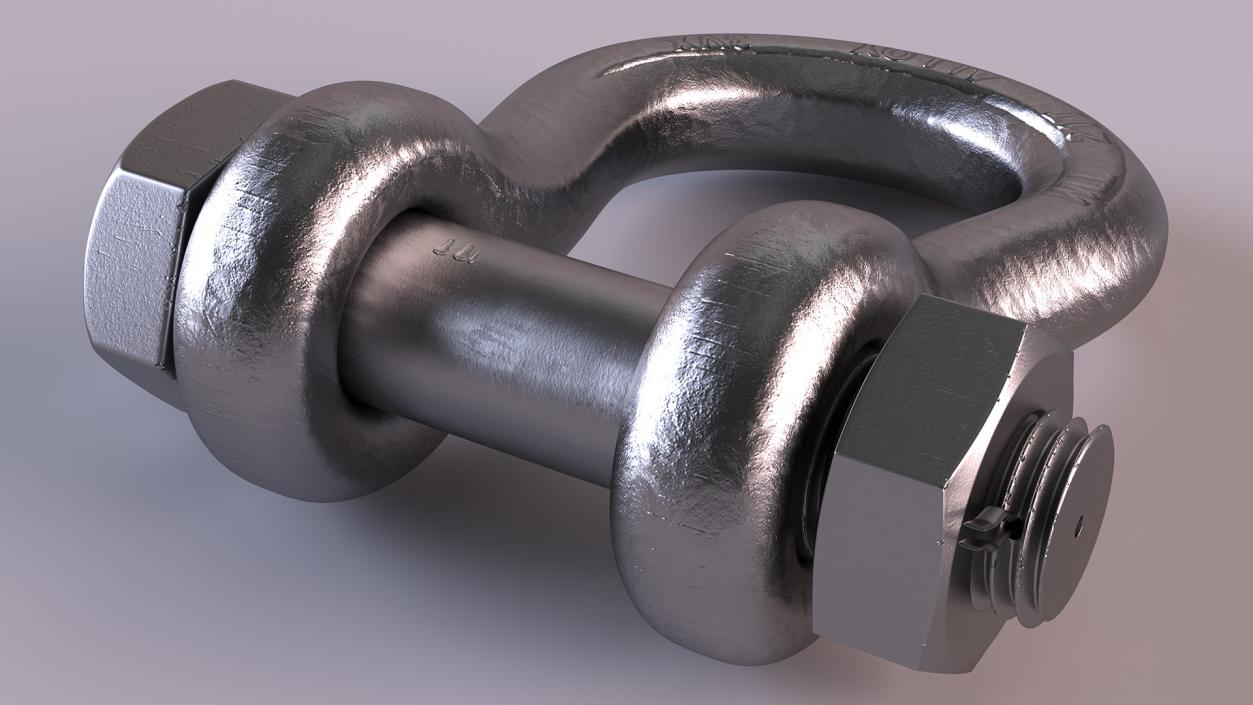 3D Aluminum Anchor Shackle model