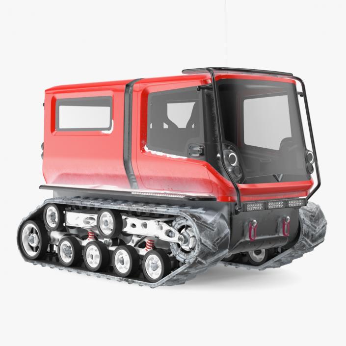 3D model Snowbound Arctica Vehicle Red Simple Interior