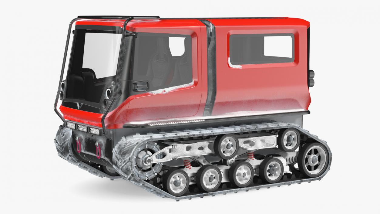 3D model Snowbound Arctica Vehicle Red Simple Interior