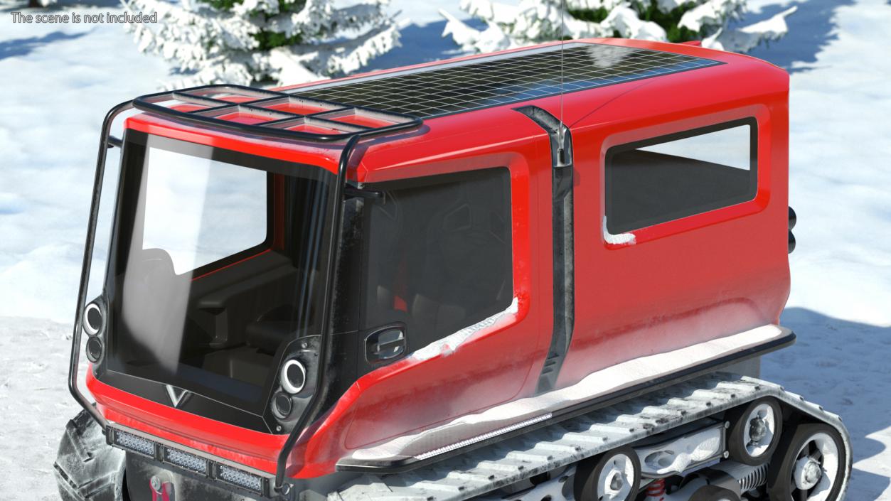 3D model Snowbound Arctica Vehicle Red Simple Interior