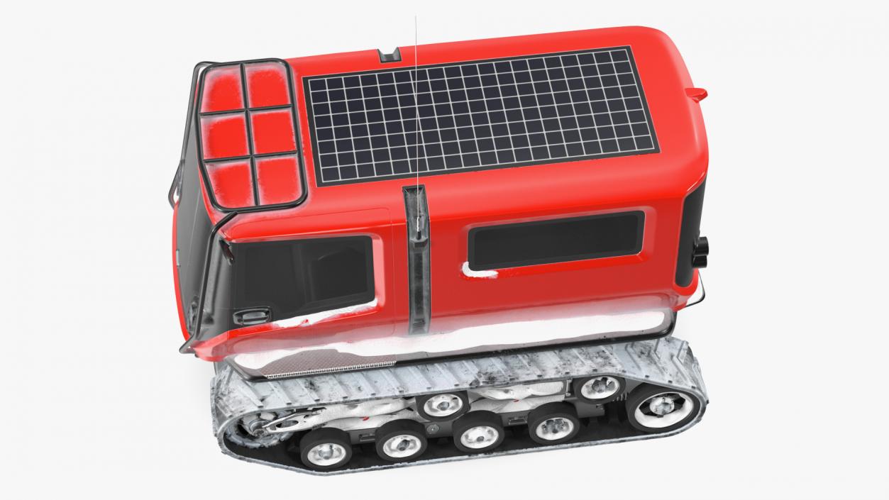 3D model Snowbound Arctica Vehicle Red Simple Interior