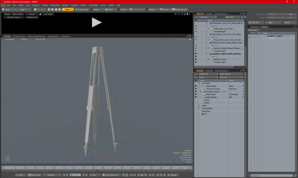 3D model Geodetic Tripod