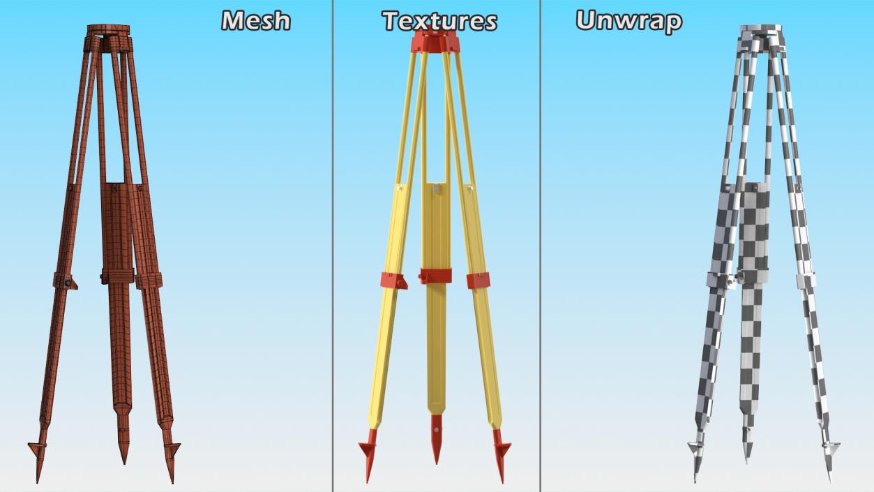 3D model Geodetic Tripod