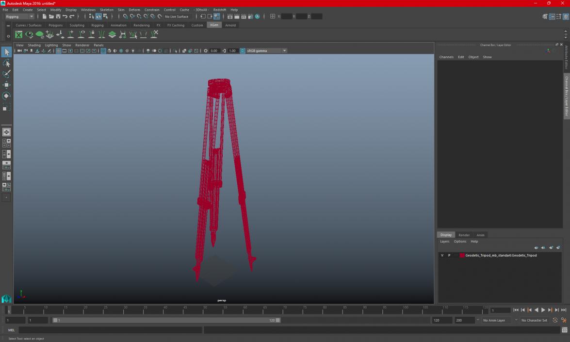 3D model Geodetic Tripod