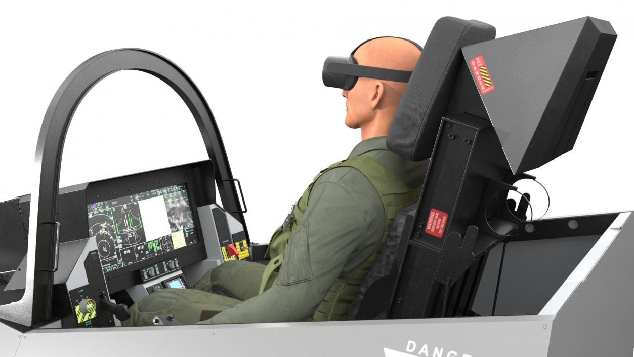 3D Pilot in F-35 Fighter Cockpit Simulator 2