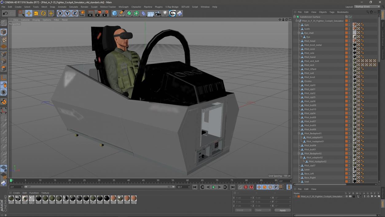 3D Pilot in F-35 Fighter Cockpit Simulator 2