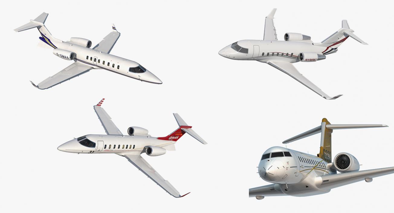 Bombardier Business Jets Rigged Collection 3D