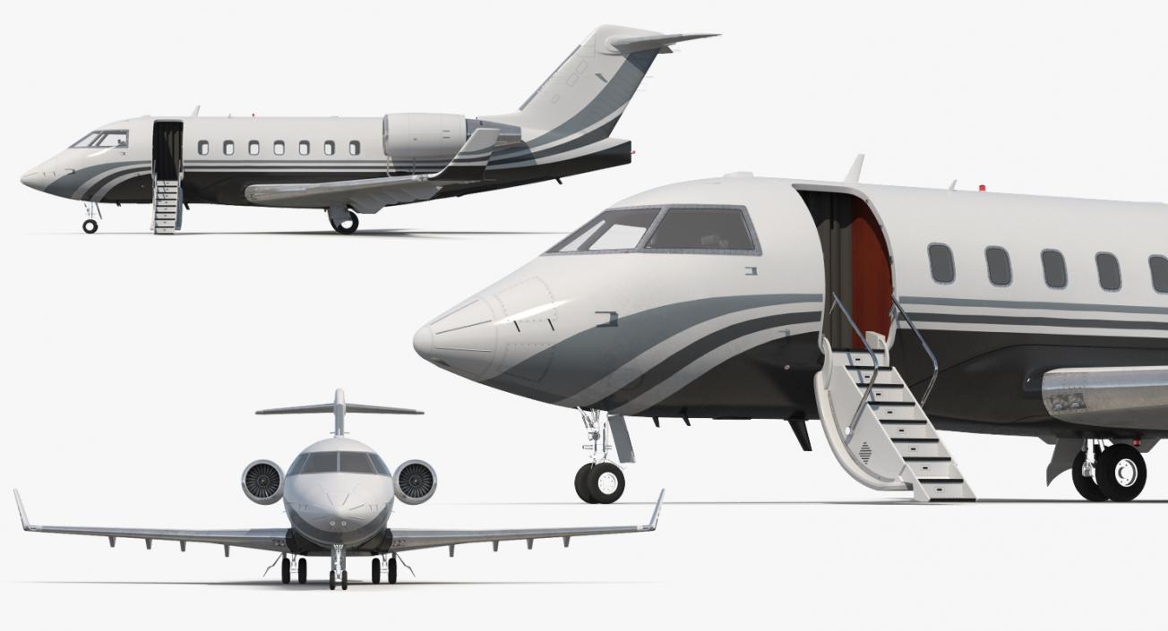 Bombardier Business Jets Rigged Collection 3D