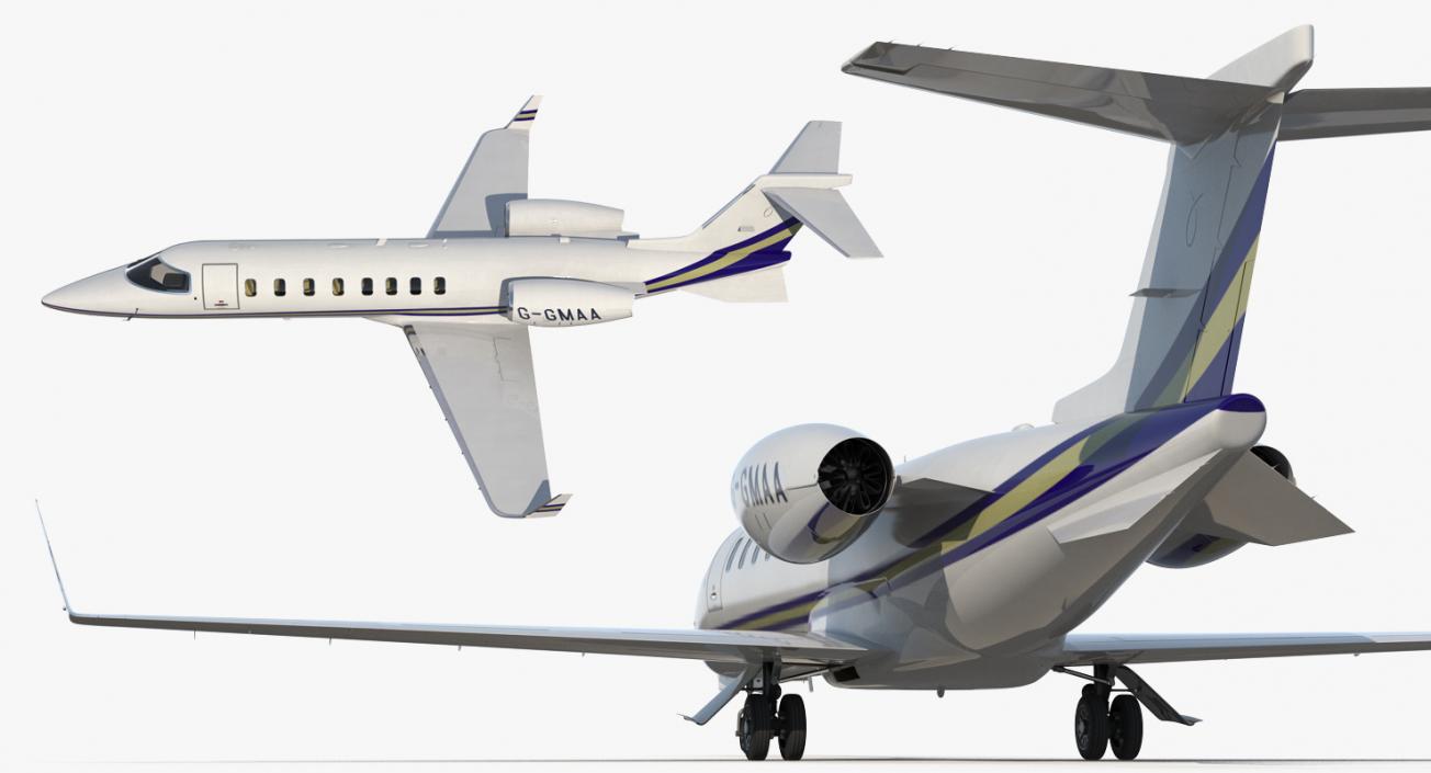 Bombardier Business Jets Rigged Collection 3D