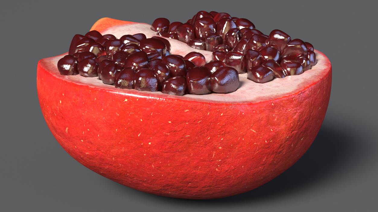 3D model Pomegranate Red Fruit Cross Section