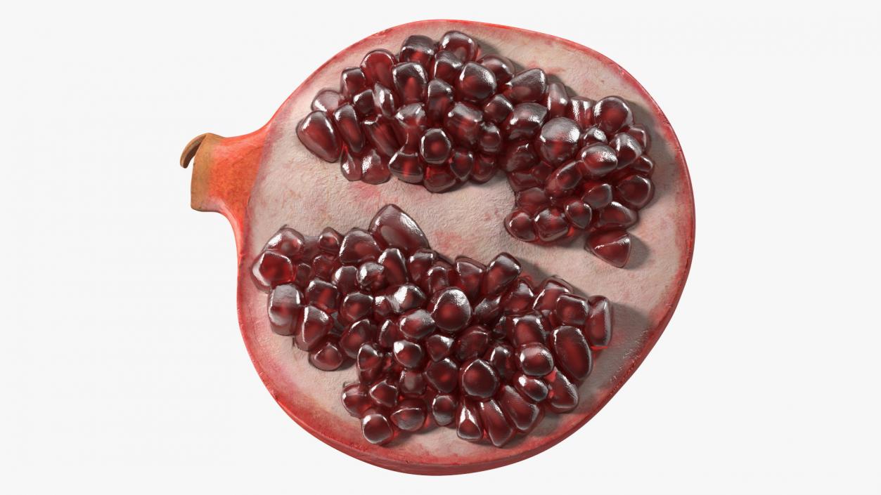 3D model Pomegranate Red Fruit Cross Section