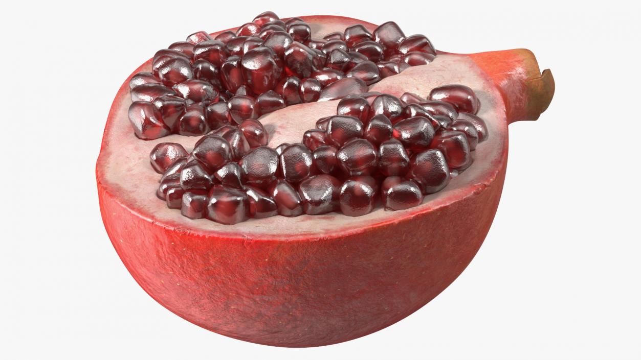 3D model Pomegranate Red Fruit Cross Section