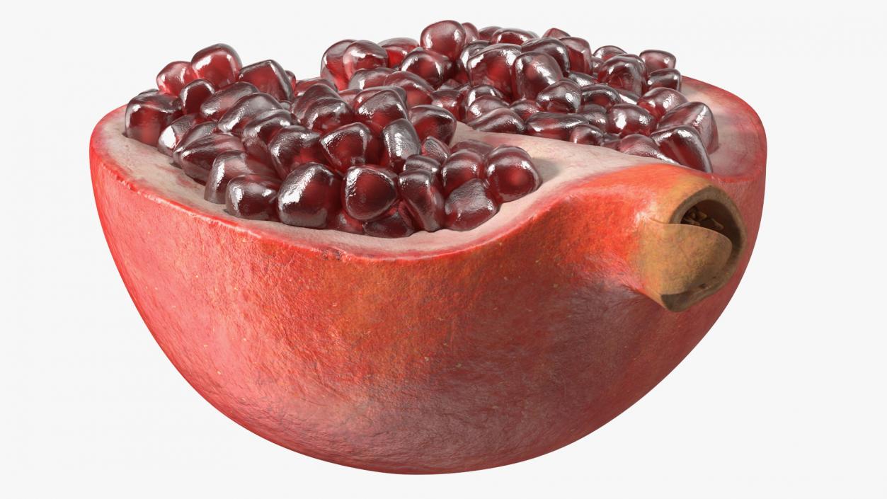 3D model Pomegranate Red Fruit Cross Section