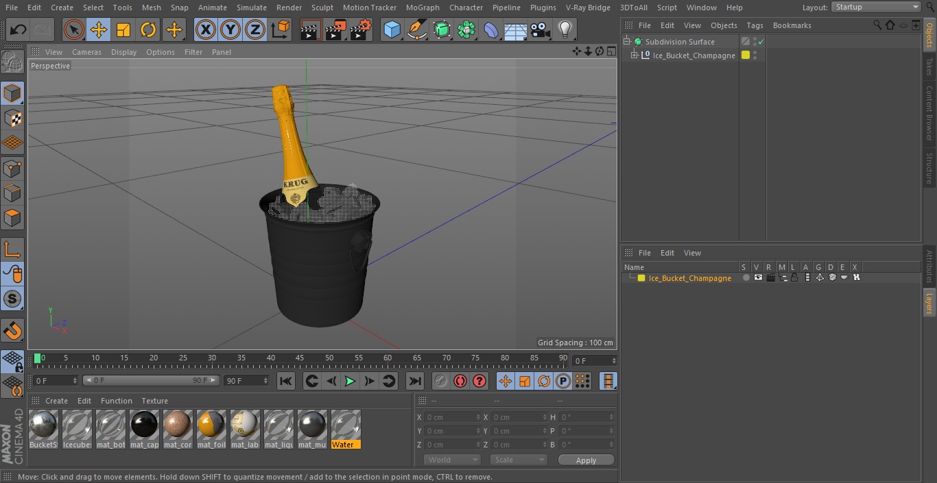 3D model Ice Bucket Champagne