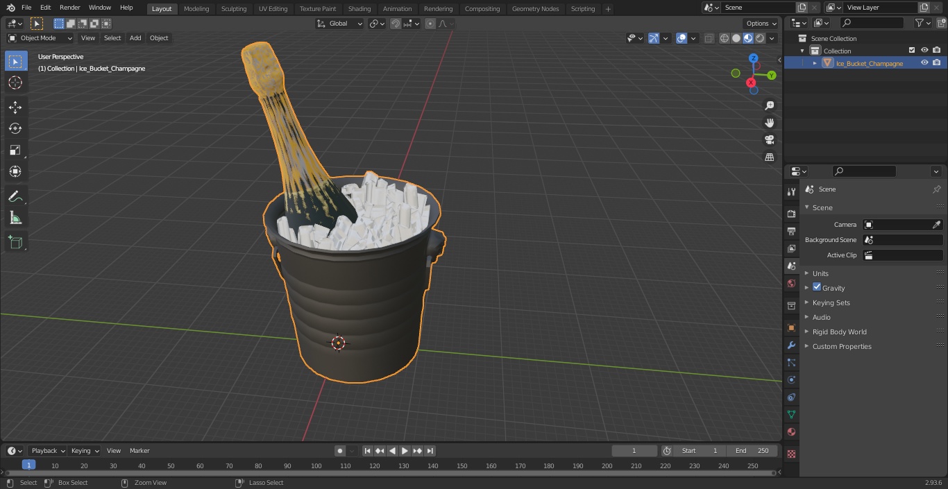 3D model Ice Bucket Champagne