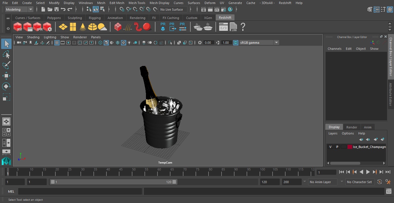 3D model Ice Bucket Champagne