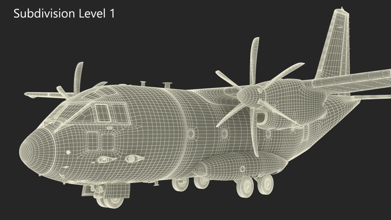 3D Alenia C-27J Spartan Italian model