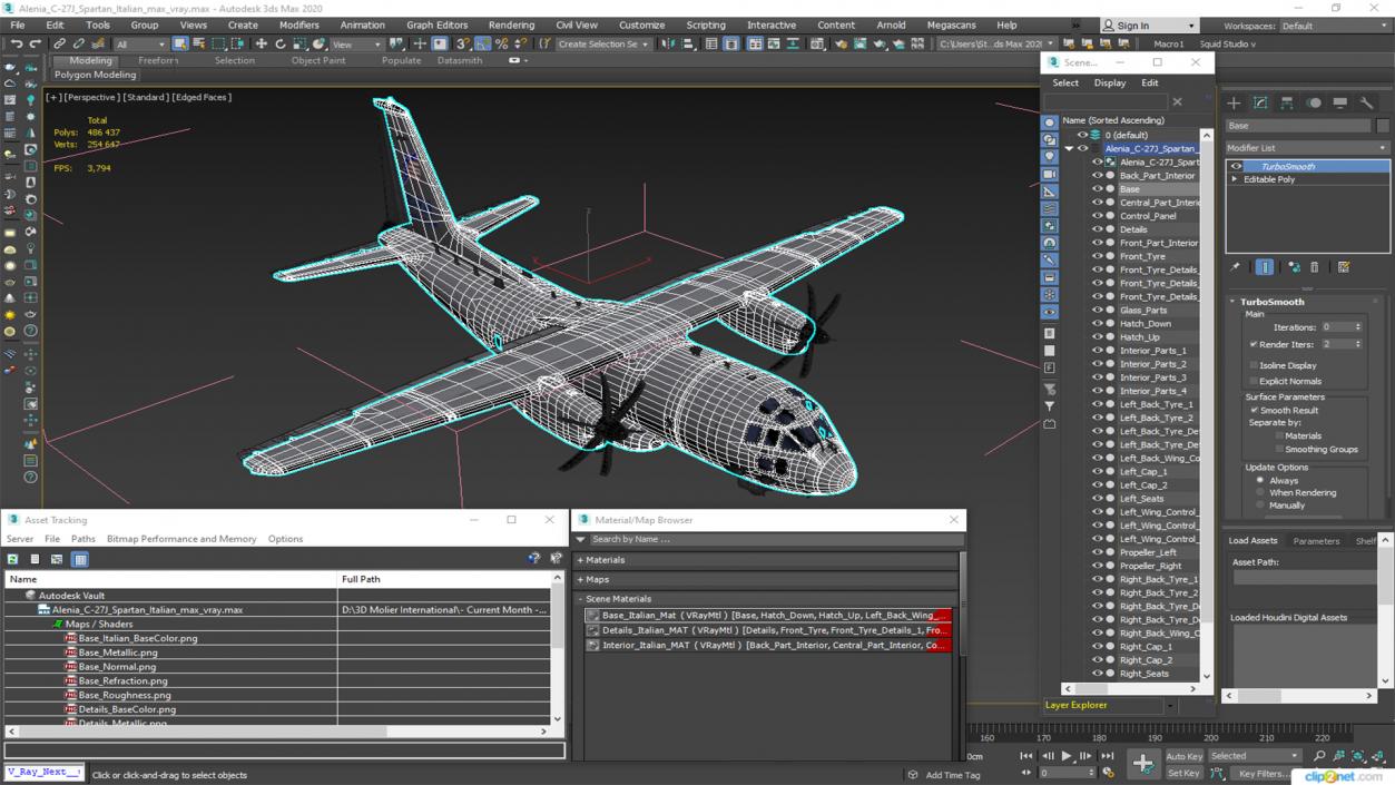 3D Alenia C-27J Spartan Italian model