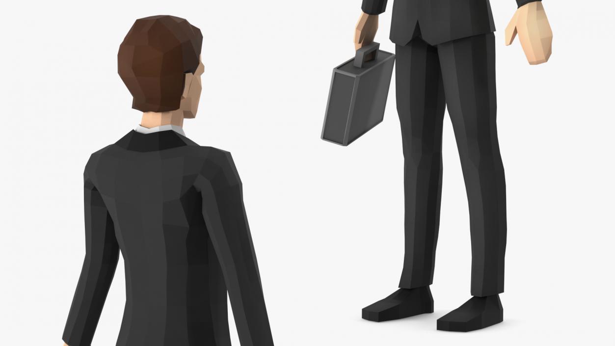 3D model Low Poly Businessman