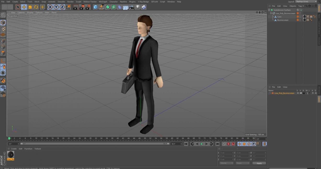 3D model Low Poly Businessman