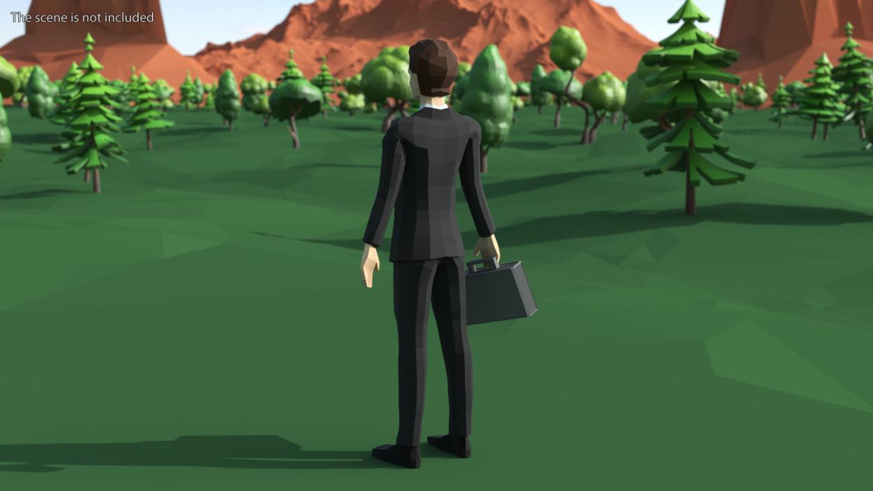 3D model Low Poly Businessman